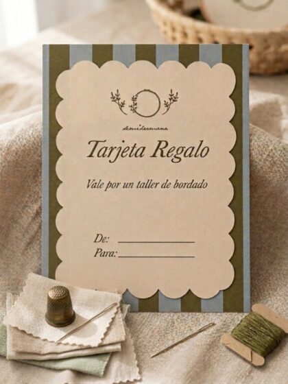 Tarjeta regalo taller de bordado